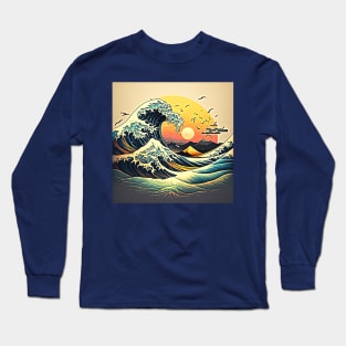 Vintage Kanagawa Wave T-Shirt Long Sleeve T-Shirt
